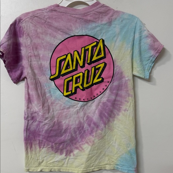 Santa Cruz Skateboards Kids Tie-Dye Tee - Purple, Blue, Yellow - Picture 3 of 3